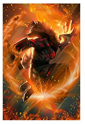 DOTA 2 Spiel 3 Leinwand-Poster, Wandkunst, Dekor, Druck, Bild, Gemälde für Wohnzimmer, Schlafzimmer, Dekoration, Rahmen: 30 x 45 cm