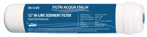 Filtri Acqua Italia Filtro in Linea Sedimenti 2,5 X 12 Micron 5