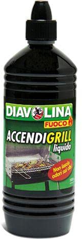 La zappa Feueranzünder Diavolina, flüssig, für Grill, Grill, Öfen und Kamine, 1 l