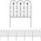 Outsunny Decorative Garden Fencing, 83cm (H) x 3m (L) 5PCs Outdoor Picket Fence Panels, Rustproof Metal Wire Landscape Flower Bed Border Edging Animal Barrier, Black