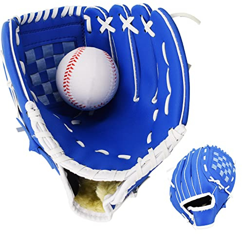 Senston Baseball Glove for Kids, Youth, Adult - 10.5'' Softball Mitt for Training and Beginner, Left Hand With Ball, Right Hand Throw
