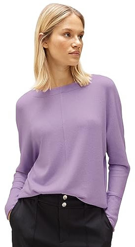 STREET ONE Damen A320444 Langarmshirt, Soft Pure Lilac Melange, 46