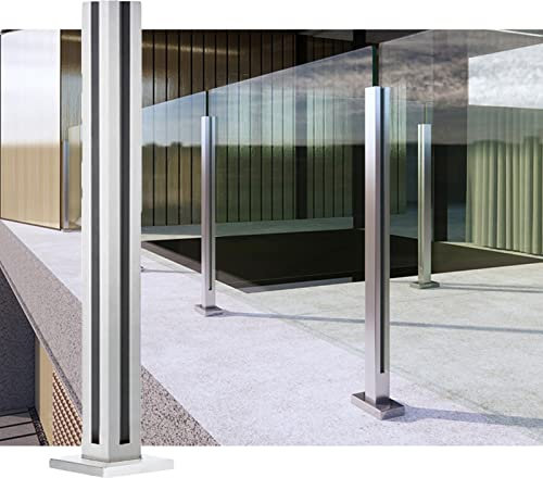 NEZIH 304 Edelstahl-Geländerpfosten, Treppe Handlauf Support Pole Für Garten/Schwimmbad Zaun/Color Grey/85Cm/33.5In