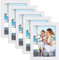 Joyshare Bilderrahmen 13x18 Weiß, MDF Holzrahmen, 5er Set 13x18 cm Weiß Bilderrahmen, mit hochklar Acrylglas Moderner Fotorahmen, ideal für Fotos/Bilder/Kunstwerke, Wechselrahmen
