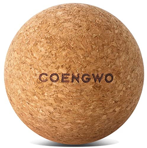 Kork Massageball, Yoga Myofascial Release Ball Selbstmassagewerkzeug | Kompakter Reise-Korkball für Rücken, Hüfte, Oberschenkel, lösen Muskelknoten und Verspannungen, Tiefengewebe myofasziale