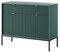 BETTSO - Nova KSZ-104 - Kommode - Kommode mit Schubladen - 83 cm hoch, 104 breit - 2 Schubladen - Geriffelt - für Wohnzimmer, Flur - 2-türig - Modern, Glamour - Grün - mit goldenen Griffen