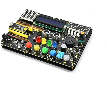 KEYESTUDIO Inventor Starter Kit for Arduino Nano(with Nano), Hardware Comes Pre-Connected, Easy to Get Started Coding and Electronics, 15 Modules, 30 Projects