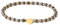 MetJakt Handgemachter Naturstein Perlenarmband 4MM Mini Stretch Armband Energiearmbänder 18k vergoldet Herz Armbänder für Damen Damenschmuck Echtes (Kaffee Schneeflocke)