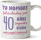 MUGFFINS Tazas Personalizadas Cumpleaños - En Español - Siendo Excepcional - 11 oz / 330 ml - Regalo personalizable original y divertido