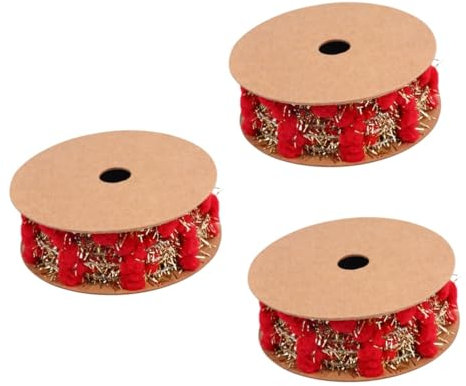 Operitacx 3piezas Cinta De De Glitter Para Manualidades y Para Adornar Árboles De Navidad y Infantiles