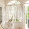 Mesnt Vorhänge Transparent, Fenster-Voile-Behandlung mit Blumenzweigmuster für Schlafzimmer und Wohnzimmer, Beige, 86 x 183 cm