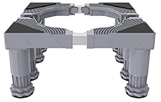 OUSIKA Adjustable Base Washer Tumble Dryer Base Stand Under Counter Ice Maker Rack Length/Width 42-66cm Refrigerator Holder Bracket Height 19-22cm Air Conditioner Base