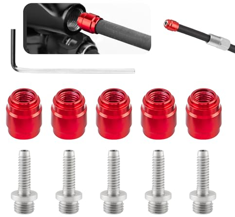 SMCEHEYA Lot de 5 Inserts de Frein à Disque - Olives pour Vélo de Montagne - Kit de Raccord d'Huile - Outil pour SRAM AVID - Pièces de Rechange