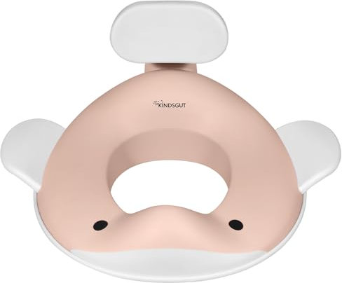 Kindsgut Toiletten-Aufsatz Wal für Kinder, kinderfreundliches Wal-Design, in dezenten und modernen Farben, kindgerecht, Peach