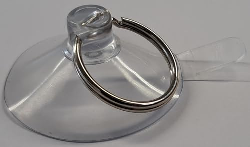 Saugnapf Ø 50 mm in verschiedenen Farben/mit Querloch, Abhebezunge und Schlüsselring Ø 30 mm (10, Transparent, 50 mm Ø)