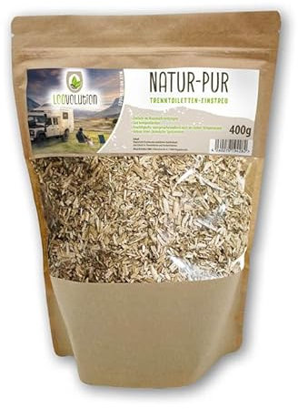 Loovolution® Toiletteneinstreu 400 Gr Natur | Hanfeinstreu für Trenntoiletten, Trockentoiletten, Campingtoiletten | Kompostierbar | staubfrei