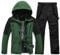 ALSOGO Skianzüge Für Herren 2-teiliger Snowboard Sets Wasserdicht Winddicht Winter Warme Ski Jacke und Hosen Set Zum Skifahren Snowboarden Klettern HeiLv+Schwarz M