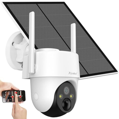7links Kamera LTE: 4G LTE Pan-Tilt-Überwachungskamera, Solarpanel, 2K, Akku, App, außen (Kamera Solar, Überwachungskamera mit Solar-Panel, Überwachungscamera)