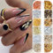 Auiremrti 12 Grids Holographische Glitzer Nagel Folien Set,Goldfolien Für Gel Nägel,Ultradünne Nagel Deko,Luxuriöse Effekt Für Nailart,Ideal Für DIY Nägel
