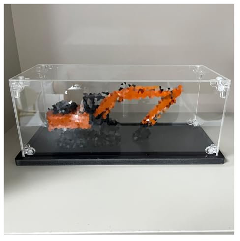 QHZYMX Acryl-Vitrine 50x50x25cm, Transparent, Würfelförmig, Staubdicht, Innovatives Dreiecksverbindungsdesign