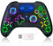 TURPOW Kabelloser Controller für PS-5, RGB-Gamepad-Fernbedienung mit Dual-Motor-Vibration/6-Achsen-Sensor/Turbo/3,5-mm-Audiobuchse/Touchpad für PS-3/PS-4/PS-5/Pro/S-Witch/PC/Slim (Schwarz-1)