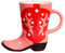 Sass & Belle Taza con forma de bota de vaquero, diseño rojo inspirado en el oeste, taza de té o café de 280 ml, divertida idea de regalo, coleccionable único para decoración de cocina, escritorio o