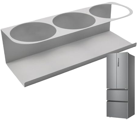 Kustimantu Magnetischer Flaschenhalter, magnetischer Flaschenhalter, Flaschenhalter, Becher-Organizer mit 3 Schlitzen, Aufbewahrungsregal