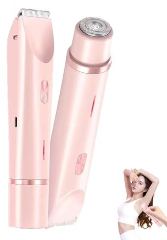 enseak Dual-head Hair Trimmer for Women,rechargeable Ipx7 Waterproof Lady Body Shaver,dual Head Shaver Women,2 In 1 Electric Lady Shaver for Women,epilator for Women for Underarms, Legs, Arms