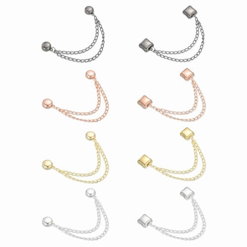QUARKZMAN Magnetische Kleidungsclips, Kleidungsklammern mit Kette Kleider-Clips Hijab-Magnete Brosche