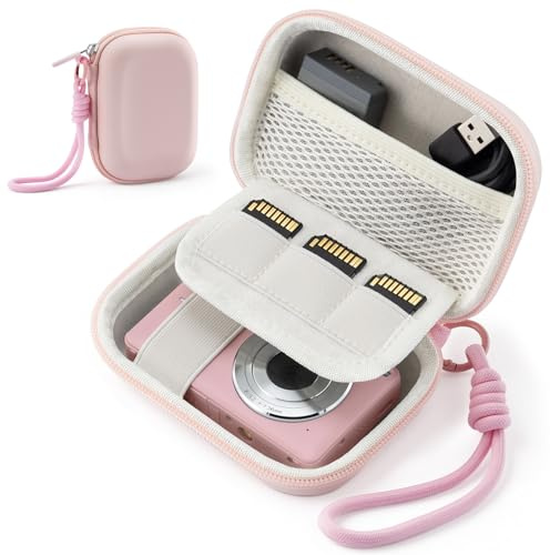 TYSORETY Digitalkamera Tasche Kompatibel mit CAMKORY/Kodak PIXPRO/Lecran/VAHOIALD/Canon IXUS 285 HS, Kleine Reisekameras Aufbewahrungshalter mit Netztasche für Zubehör SD-Karte