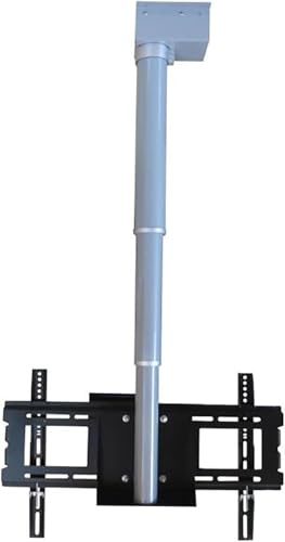 QYMYOZ Electric Ceiling TV Mount, Motorised TV Bracket, Ceiling TV Mount Bracket, Adjustable Height Electric TV Lift with Remote Control(30cm)