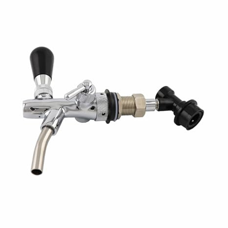Rubinetto for birra regolabile con cromatura - Rubinetto for birra fatta in casa con connettore for liquidi con blocco a sfera 1 pz(Adjustable Tap)