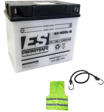 batteria ES 53030 12V-30AH fornita completa per l'utilizzo COMPATIBILE CON MOTO GUZZI California Aluminium 1100 per anno 2002 al 2005 batterie energysafe CCA 300A EN 186x130x171mm