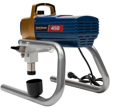 Pistolet pulvérisateur de peinture Airless bleu doré | Pistolet pulvérisateur électrique haute performance pour murs, clôtures et meubles | Gain de temps sur les grands projets | Matériau robuste pour