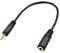 Lindy 35698 Premium Audiokabel 2,5 mm Klinkenstecker auf 3,5 mm Buchse, 20 cm
