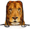 style3 Löwenkopf Rucksack Tasche Turnbeutel Sport Jute Beutel Löwe Fell