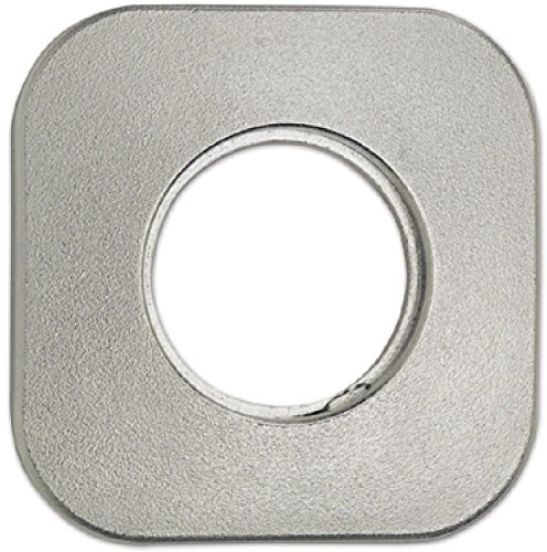 Rosette für Außenzylinder mit Bohrung ø 30 mm, 60 x 60 mm, Stahl vernickelt