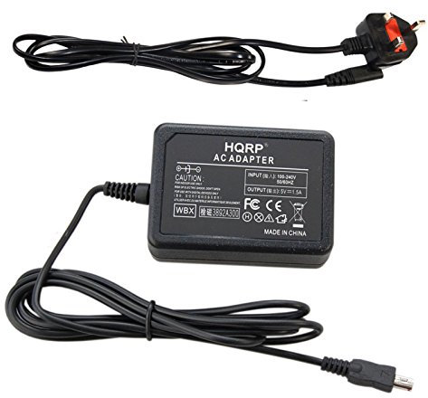 HQRP AC Adapter compatible with Samsung SMX-C10 SMX-C10RN SMX-C100 SMX-C13 SMX-C14 SMX-F400 SMX-F50 HMX-S10 HMX-T10 HMX-H200 HMX-H300 HMX-QF30 Camcorder Charger Power Supply Cord