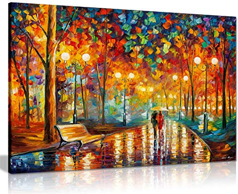 Leonid Afremov Ölgemälde auf Leinwand, abstrakt, für Wohnzimmer, Heimdekoration, Rains Rustle Ii, 46x31 cm (18x12in)