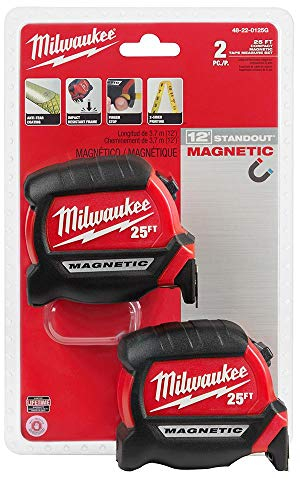 Milwaukee - 48-22-0125G - 25 ft. Magnetic Tape Measure - 2-Pack