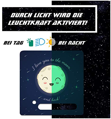 yabaduu Schutzfolie Schutzcover Leuchtsticker für Toniebox Passgenau Selbstklebend Kindgerecht Folie für Kinder Spielzeug Y031 (Nr. 8 to The Moon, Nachtleuchtend)