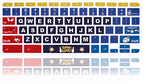 MMDW English Silicone Keyboard Cover 2020 2019 2018 for Lenovo Chromebook C330 11.6/Flex 11 Chromebook/Chromebook N20 N21 N22 N23 100e 300e 500e 11.6/Chromebook N42 N42-2014 inch,Good Luck