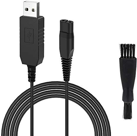 4.3V USB Shaver Charger Cable Compatible with Philips 2 Pack, Ancable Replacement Shaver Charger Compatible with Norelco One Blade, Series 1000