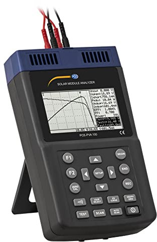 PCE Instruments PCE-PVA 100 Solarmessgerät 0-12 A DC |USB |Datenspeicher für 100 gemessene Kennlinien |4,8' LC Display