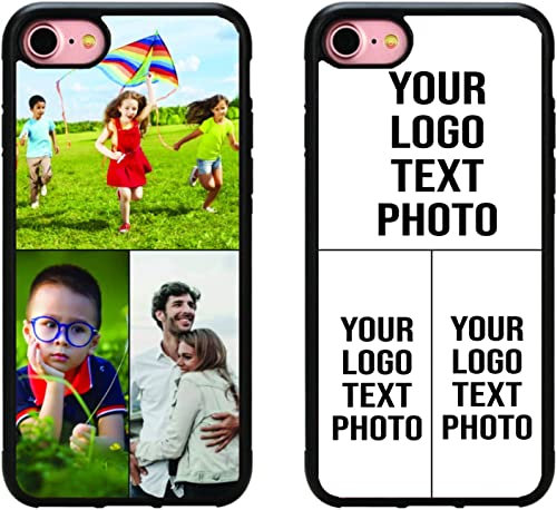 Mobile Stuff Personalised Phone Case for iPhone 7/8 / SE 2020, Shockproof TPU Bumper back Custom Cover Collage Your Own Photo for iPhone SE 2020/7 / 8, Personalize with Three Image Collage Layout A