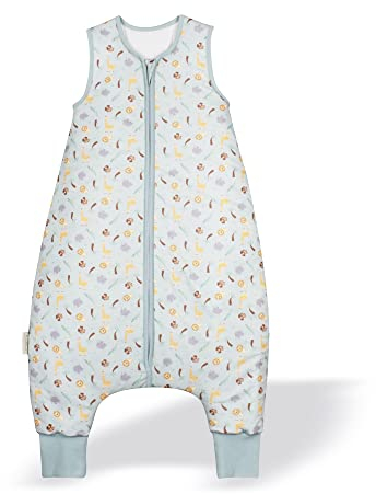 kolibri Baby-Schlafsack mit Beinen 2.5 TOG I Kliniklieferant Nr. 1 I Schlafsack ärmellos I Ganzjahr Babyschlafsack mit Beinen I Oeko-TEX 100 Zertifiziert | Unisex I Safari | 74/80 |
