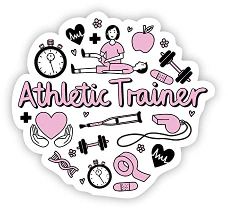 Athletic Trainer Aufkleber | Vinyl | Aufkleber für Auto-Stoßstange, Fenster, Laptop, LKW, Van, Wasserflasche, Bücher usw. | wasserdicht | 12,7 cm (5 Zoll) (DESIGN10)