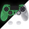 PlayVital Funda de Silicona para ps4/Slim/Pro Mando - Carcasa Protectora Suave y Antideslizante, Carcasa con 2 Tapas de Joystick, Diseño Ergonómico - Edición Guardian (Brilla en Oscuridad)