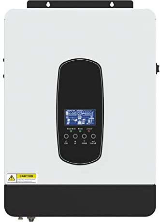 SOGTICPS Onduleur solaire hybride 3 kW DC24 V vers AC230 V, onduleur sinusoïdal pur sans réseau avec chargeur solaire MPPT 80 A + chargeur AC, max PV 3000 W DC130-430 V