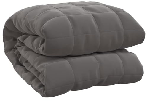 vidaXL Weighted Blanket Grey 200x200 cm 9 kg Fabric